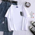 Attack on Titan Logo Print Candy Color Cotton T-s&auml;rk M