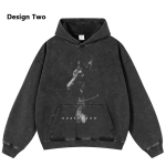 Streetwear Dobermann Retro Lossi Graafika Pesitud Must &Uuml;le suurusega Unisex Y2K Huppar S must
