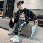 Poiste &uuml;likond s&uuml;gis uus v&auml;lismaine stiilne keskmised ja suured lapsed moodne poiss kena kevad- ja s&uuml;gisese l&otilde;ike kampsun kaheosaline komplekt 120cm