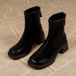 S&uuml;gisene naiste Chelsea saapad selja t&otilde;mblukk ruudukujuline nina turske kontsaga poolsaapad naistele kontsaga kingad &otilde;uekleit naiste saapad 35