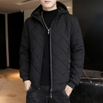 Soe talvine pl&uuml;&uuml;sist kapuutsiga jope, meeste vabaaja lukuga soe tepitud jope s&uuml;gis- ja talvetalve &otilde;ues 4XL must