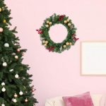 46 cm Christmas Wreath for Front Door Home Decor Wall Hanging Ornament Artificial