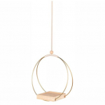 Rippuv taimealus Mitmeotstarbeline lillepottide hoidik puidust alusega siseruumis&auml;&auml;stlik taimehoidja kuldne