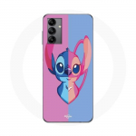 Coque Maniacase pour Samsung Galaxy A04sstitch et angel bleu et rose