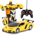 1:18 Transformers Voiture t&eacute;l&eacute;command&eacute;e electrique t&eacute;l&eacute;command&eacute;e &agrave; Grande Vitesse Voiture RC Robots Jouets pour Cadeaux Enfants