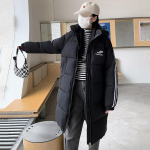 P&otilde;lveni ulatuv sulejope Naiste keskmise pikkusega kapuutsiga jakk Talvine uus vaba vabaaja jope paks jope M hall v&auml;rv