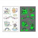 T&auml;toveeringu kleebised Helendav lapse, lapse ajutise v&otilde;ltsitud t&auml;toveeringuga helendav pasta n&auml;ole, k&auml;sivarrele, jalal lastele Kehakaunistusega merineitsi kleebis 19