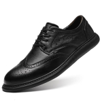 Moodne Luksusbr&auml;nd Brogue Graveeritud Meeste Kingad Ehtne Nahk K&otilde;rge Kvaliteediga Oxford Kingad Paelad Nahast Kingad Disainer Mokassiin Kingad 47 black