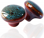 Vintage sinised kapinupud Glasuuritud keraamilised &uuml;mmargused nupud kummuti sahtli jaoks, antiikne sahtlit&otilde;mbe kodukaunistuse ukselinkide jaoks 6pcs