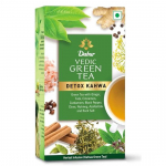 Dabur Vedic Detox Kahwa roheline tee - 25 teekotti | 8 t&otilde;elise Ayurveda &uuml;rdi ja kivisoola segu | Ideaalne s&ouml;&ouml;gij&auml;rgne jook, 62,5 grammi