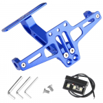 Mootorratta numbrim&auml;rgi kronstein alumiiniumist poritiiba eemaldamise komplektid CNC LED-tulede tagumise suunatule laterna hoidik Universaalsed mootorrattatarvikud Black