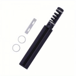 Nahast pitsivalmistaja Nahast k&auml;sit&ouml;&ouml;l&otilde;ikamine DIY p&ouml;&ouml;rlev nahast ribaga k&auml;sitsi l&otilde;ikur 3 teraga must