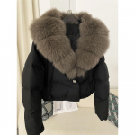 Kasukas naiste s&uuml;gistalvine valge pardi sulejope L&uuml;hike soe mantel M