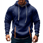 Meeste dressipluus kapuuts T&otilde;mblukuga k&auml;ega taskukardigan Meeste spordi suur vabaaja kapuuts L