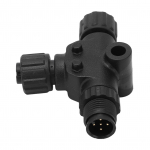 NMEA 2000 T pistik 3 pordiga 5 kontaktiga M12 keermega IP67 veekindel Garmini v&otilde;rkude jaoks must