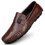 Ehtsast nahast kingad Meeste p&auml;tsid Mugavad vabaajajalatsid Meeste Lamedad Mokassiinid Meeste jalatsid 38 pruun