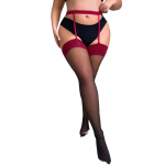 50-120KG Sukad sukahoidjaga &Uuml;lem&otilde;&otilde;dulistele Naistele Kuum Seksikas Sukkp&uuml;ksid Pluss Suurus V&otilde;rk Must Reieni K&otilde;rged Sukad XXXXXL XXXXXL 70KG-120KG