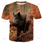 3D-tr&uuml;kiga metssea sea T-s&auml;rk Meeste Graafika Must Topid T-s&auml;rgid Juhuslikud &Uuml;markaelusega L&uuml;hikeste Varrukatega Isikup&auml;rastatud T-s&auml;rk T&auml;navar&otilde;ivad 2XL