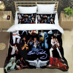 E-Elvis Presley Retro tr&uuml;kiga Voodipesukomplektid peen tarvikute komplekt tekikott voodikate komplekt voodipesukomplekt luksuslik s&uuml;nnip&auml;evakingitus AU Single 140x210cm