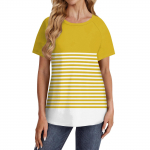 Naiste l&uuml;hikeste varrukatega T-s&auml;rgid &Uuml;mara kaelusega Armsad tuunikatopsid Lihtsad T-s&auml;rgid Pluusid Lahti istuv pullover L must