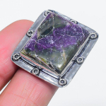 Purpurite Handmade 925 Sterling Silver Jewelry Ring Size 7 e0z77
