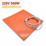750W/500W 3D-printeri silikoonist k&uuml;ttepadi 220V k&uuml;tteplaat 200/235/300/310mm 3D-printerile paindlik k&uuml;ttekeha k&uuml;ttealus