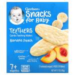Gerber, Tidus, Pehmed n&auml;rimisvahvlid, 7+ kuud, Banaan virsik, 12 pakki, 2 vahvlit igas pakis