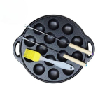 Takoyaki k&uuml;psetusplaat &uuml;mmargune pannkoogiplaat, vorm, mittekleepuv pann malmmaterjal must