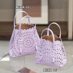 Uus Prantsuse veisenahast k&auml;sitsi valmistatud kott, laseriga nikerdatud &otilde;&otilde;nes nahast k&ouml;&ouml;giviljade korvikott 18 x 16 x 8.5cm cardless bag+no gift box lilla