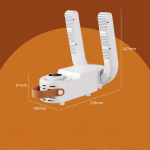 Intelligentne taimeriga kingakuivati ​​Reguleeritav kuivati ​​Kiiresti kuivav Deodoriseeriv Steriliseeriv jalatsikuivati ​​Kodumajapidamises kasutatavate kingasoojendaja EU Plug valge
