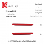 Tagumine p&otilde;rkeraua tuli 05-06 Odyssey/CRV jaoks, universaalne, 33555-SEA-013/33505-SEA-013 Right, 33505-SEA-013