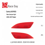 &Uuml;hilduvad tagumise p&otilde;rkeraua tuled ja helkurid 2015-2017 Camry jaoks (81920-06030/81910-06040) Left: 81920-06030