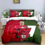 Cristiano Ronaldo voodipesukomplekt Tekikomplekt &Uuml;hekohaline Kahekohaline Voodikomplekt King-suuruses T&auml;iskasvanud poisid Magamistuba Tekikott Padjap&uuml;&uuml;r EU Single 135x200cm