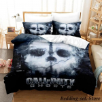 M&auml;ng Call of Duty Simon Ghost Riley Voodipesukomplekt Joonisfilm Anime Kolmeosaline Komplekt T&auml;iskasvanu Laps Magamistuba Tekikotikomplektid 3D Laske M&auml;ng AU Single 140x210cm