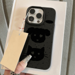 Nahatunnetusega telefoni&uuml;mbris iPhone 11 13 16 Pro Maxile, iPhone XR XS Maxile, 14 15 Pro Maxile, 12 13 Pro Maxile, 16 Plusile, 13 Prole, 14 Prole, multifilmimaalinguga makarooniv&auml;rvides iPhone 16 Pro Max roosa