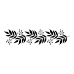 Tampon en Bois - Artemio - Branche fleurie - 2,6 x 10 cm - Id&eacute;al pour cr&eacute;ations - Mixte