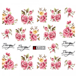 Moodne roosi&otilde;ieline k&uuml;&uuml;nekunst Vee&uuml;lekande kleebised kleebised n&auml;pun&auml;idete kaunistus k&uuml;&uuml;nte jaoks isetegemine Jm14