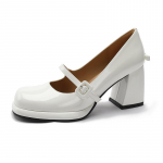 TEAHOO Mary Jane Retro Mustad K&otilde;rge Kontsaga Lolita Platvormkingad Naistele 39 must