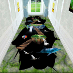 3D elutuba Ilus maastik P&otilde;randamatt Vaip Magamistuba T&auml;isvoodi voodi k&otilde;rval roomav matt diivanilaud sissep&auml;&auml;su uksematt 120*160cm