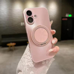 360 kraadi p&ouml;&ouml;ratav Magsafe'i r&otilde;ngahoidja &uuml;mbris iPhone 16 Pro Max 16 Plus 15 Pro 14 13 12 11 j&auml;&auml;kattega l&auml;&auml;tsede kile&uuml;mbriste jaoks iPhone 13 roosa