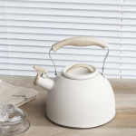 Roostevabast terasest vilega veekeetja kohvi ja piima jaoks Euroopa stiilis heliseva heliga keedupott kerge luksus suur maht veekeetja 3L valge