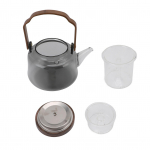 Klaasist teekann 2 eemaldatava teefiltriga 1000ml K&otilde;rge borosilikaatklaas pliidil kasutatav teekann koos L