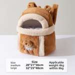 S&uuml;gis- ja talvekoerav&auml;ljas Cartoon Doll Pl&uuml;&uuml;sist K&auml;ekott Kassi Seljakott Kassi Kott Soe ja Katkematult Vaba Lemmikloomakott M