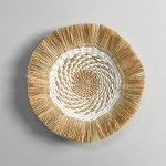 Boho &otilde;lgrottingist &uuml;mmargune korv, Rippuv kootud taldrik, Seinakujundus, Tuttide lillealus, Kunst koju ja magamistuppa 20cm