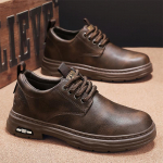 Meeste kingad s&uuml;gis &auml;ri kleit Briti stiil meeste vabaaja nahast kingad retro pruun k&otilde;rgeks tegevad suure varbaga trendikad kingad 39 pruun