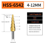 Green Forest Stainless Steel Step Drill Bit for Metal