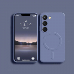 Luksuslik vedel silikoonist magnetiline &uuml;mbris Samsung Galaxy S24 S 24 S23 Ultra Plus S24Ultra jaoks Magsafe &uuml;mbrised juhtmevaba laadimise kate For Samsung S23 Plus