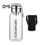 Klaasist veepudel L&auml;bipaistev lekkekindel joogin&otilde;u Tee mahlitass V&auml;litingimustes veepudel Kaasaskantav tihendusr&otilde;ngaga ja soojust isoleeriva kattega 1000ML