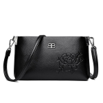 Klassikaline reljeefne roosiga naiste &otilde;lakott Kvaliteetne nahast v&auml;ike crossbody kott Moodne k&auml;ekott gray