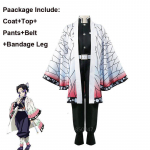 SCIONE Anime Demon Slayer Shinobu Cosplay Kost&uuml;&uuml;m Naised Kimono Halloween Karnevali Peokost&uuml;&uuml;m Parukas S